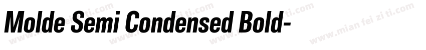 Molde Semi Condensed Bold字体转换